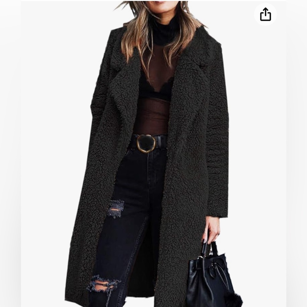 Black Fuzzy Coat